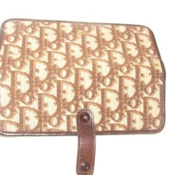 Dior Brown 'Trotter' Print Canvas Mirror Comb Case - Picture 3 of 12